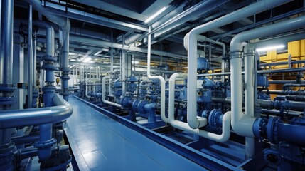 Fototapeta premium filtration chemical plant interior