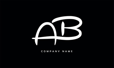 AB, BA, A, B Abstract Letters Logo Monogram