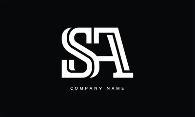 SA, AS, S, A Abstract Letters Logo Monogram