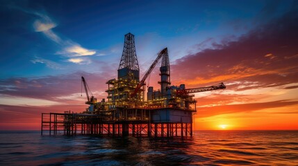 Obraz premium sky oil rig texas
