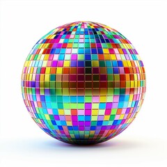 Fototapeta premium disco ball isolated on white