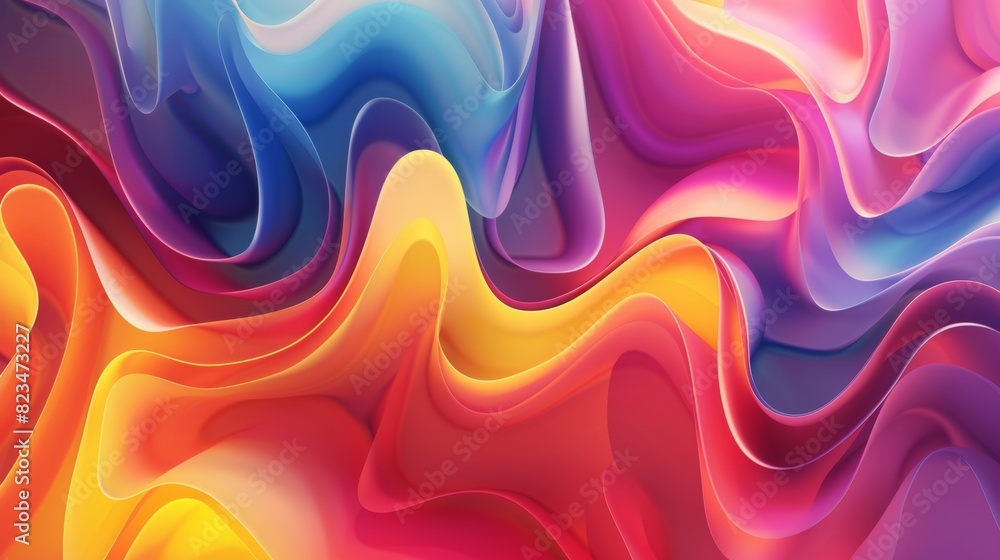 Poster dynamic gradient background with abstract colors