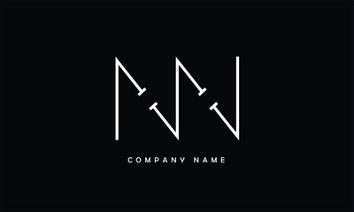 NN, NN Abstract Letters Logo Monogram