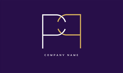 PP, PP Abstract Letters Logo Monogram