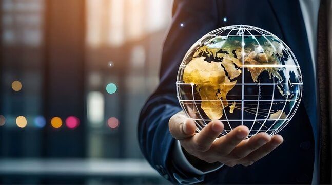 global business, online business concept, digital marketing on global level, business circle, business through networking