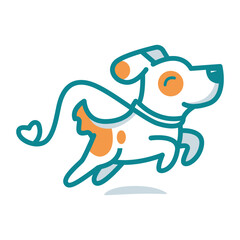 cute dog logo design icon
