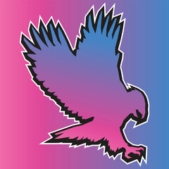 hawk logo design icon vector