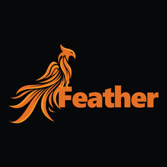 phoenix logo design icon vector