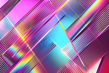 Fototapeta premium Holographic retro purple and pink metallic textured background.Macro.AI Generative.
