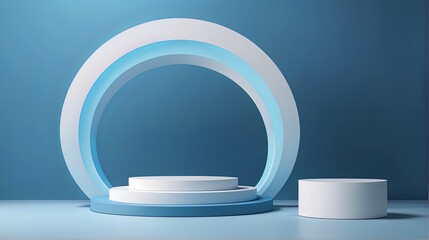Abstract scene background. Product presentation, mock up, show cosmetic product, Podium, stage pedestal or platform.. 3d rendering podium platform