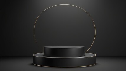 Abstract scene background. Product presentation, mock up, show cosmetic product, Podium, stage pedestal or platform.. 3d rendering podium platform