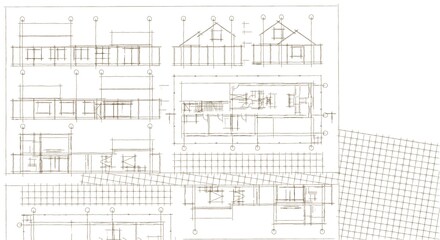 house architectural project sketch 3d illustration