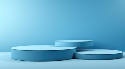 Luminous Perspective. A Modern Showcase of Business Excellence with blue background