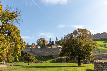 Panoramic view of the walls in Kalemegdan park, Belgrade