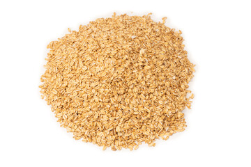 Oat-flakes isolated on a white background.
