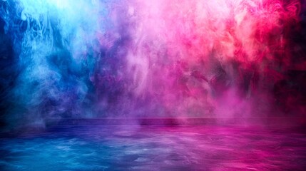 Colorful background with smoke reflecting the colors - Powered by Adobe