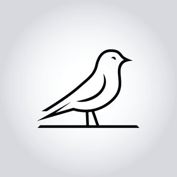 recommend clip art: Modern bird outline logo. Vector illustration template, Elegant bird symbol. Premium brand identity concept, Bird silhouette logo design. Abstract avian emblem