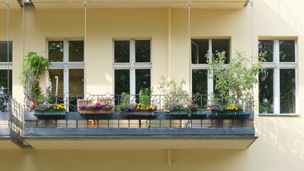Balcony tastefully decorated