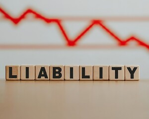 Liability word on cube | Liability text on 3d cube