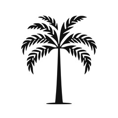 Palm Tree Silhouette Vector Isolated