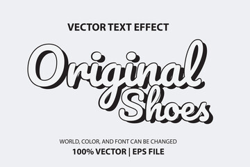 Original vector text effect with black and white flat doodle style