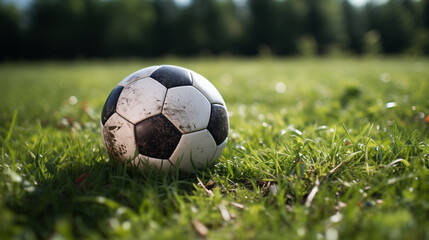 Obraz premium soccer ball on grass