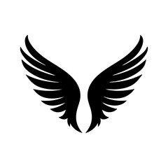 Fototapeta premium angel feather wings simple design Vector illustration