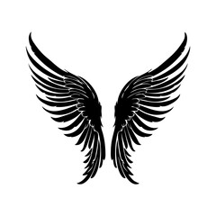 Fototapeta premium angel feather wings simple design Vector illustration