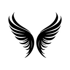 Obraz premium angel feather wings simple design Vector illustration