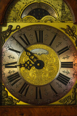 An old antique vintage clock,
