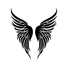Fototapeta premium angel feather wings simple design Vector illustration