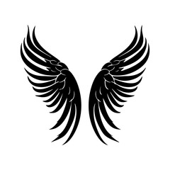 angel feather wings simple design Vector illustration