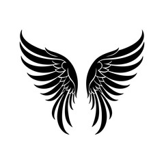 Obraz premium angel feather wings simple design Vector illustration