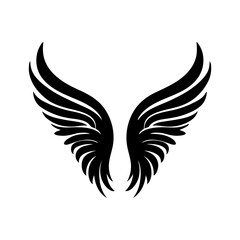 Fototapeta premium angel feather wings simple design Vector illustration