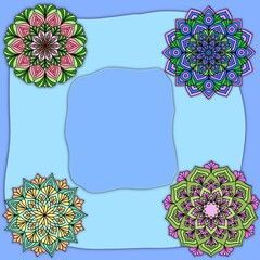 paper cut or border of mandala
