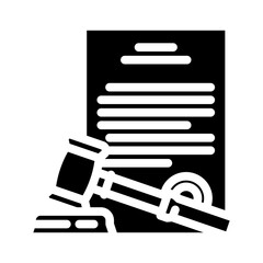 legal documentation business process glyph icon vector. legal documentation business process sign. isolated symbol illustration