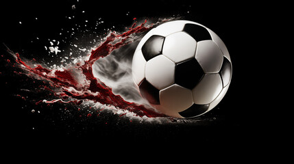 Fototapeta premium soccer ball colorful illustration background