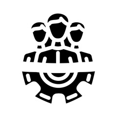 workforce planning business process glyph icon vector. workforce planning business process sign. isolated symbol illustration