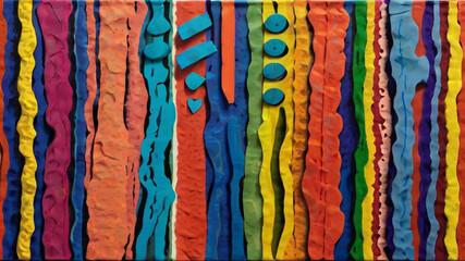 Abstract Geometric Pattern Vibrant Lines and Shapes