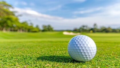 Obraz premium Dynamic golf shot divot soaring mid air, showcasing precision and strength in summer olympic sport