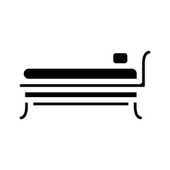 daybed outdoor furniture glyph icon vector. daybed outdoor furniture sign. isolated symbol illustration