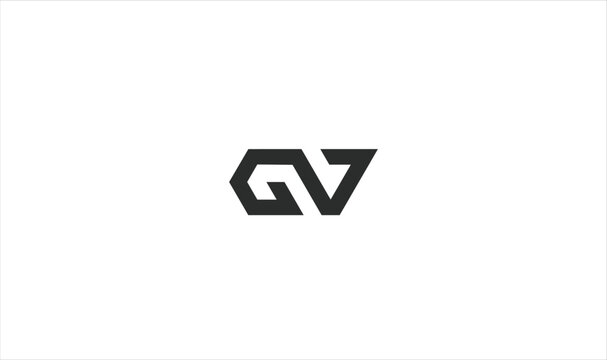 Monogram g v vg gv n gn hexagon logo template for gym sport technology website design application icon