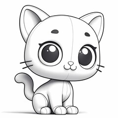 Kitten outside the 3D lines