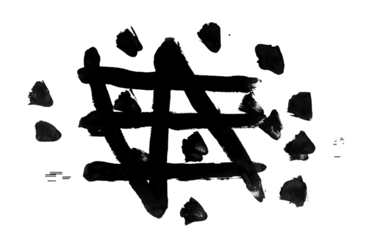 Calligraphy word of money isolated on a transparent background