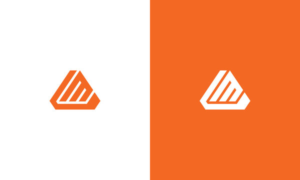 Monogram l m lm ml casual futuristic logo template for gym sport technology internet web design graphic personal branding