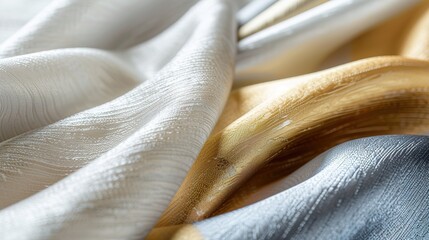 shimmering silk fabric textures