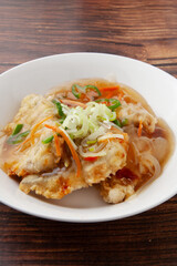 白身魚の甘酢あんかけ