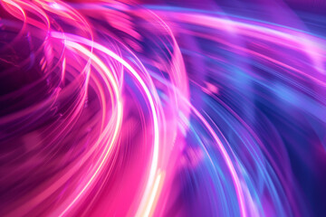 Obraz premium Vibrant Abstract Light Trails in Motion Neon Colors and Blurred Motion Effects