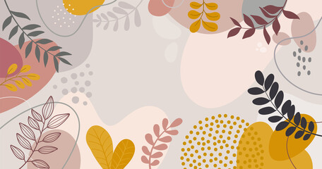 Design banner frame background. Colorful poster background. art print for beauty, fashion and natural products,wellness, wedding and event.