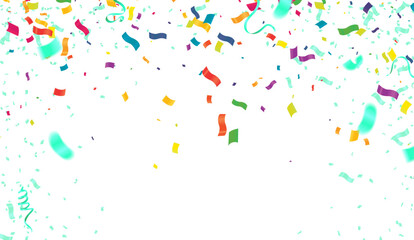 Colorful Confetti on White Background. Vector Illustration EPS10